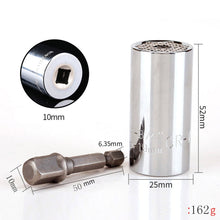 Lade das Bild in den Galerie-Viewer, 7-19mm Universal Wrench Torque Head Set Socket Sleeve Ratchet 3/8 Bushing Spanner Magic Grip Tool Multifunction Socket Wrench